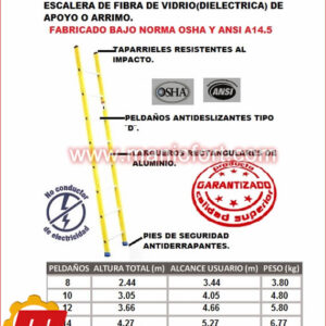 escalera de fibra dielectrica