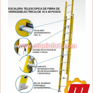 escalera telescopica de fibra de vidrio 1