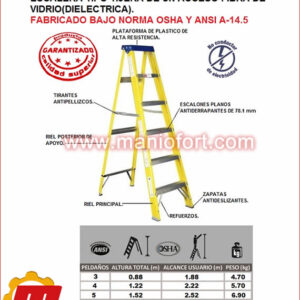 escalera tipo tijera de un acceso