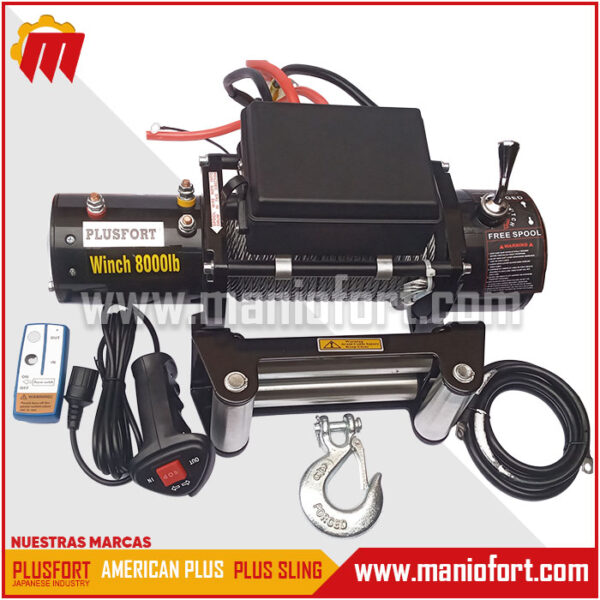 Winche eléctrico para autos 12v 8000 lb